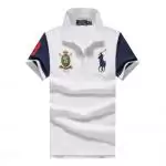 polo ralph lauren t-shirt en coton et stretch slim fit couronne should number